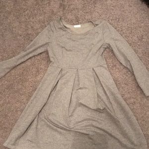 Grey Sweater Dress Fit & Flare